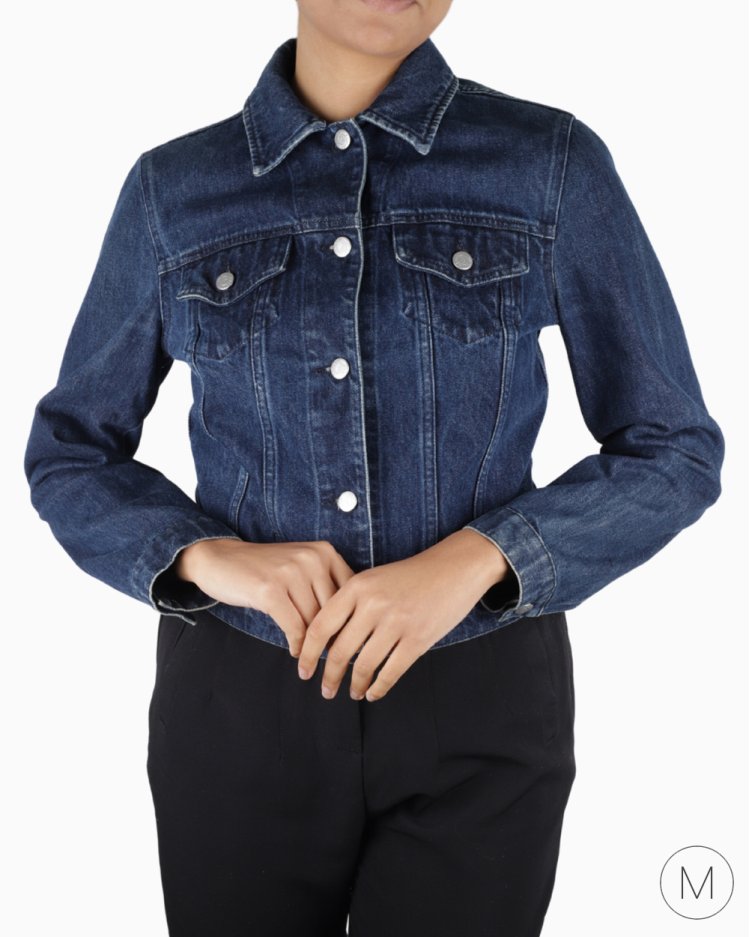 Jaqueta Armani Original Jeans Azul Feminina